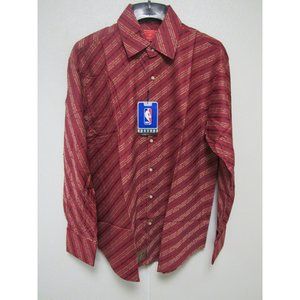 NBA Cleveland Cavaliers Size 2XL Button Up Dress Shirt Red by Headmaster Desiger